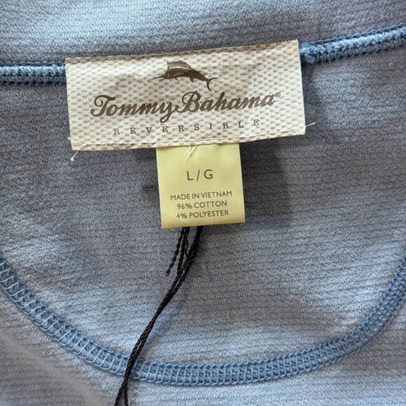 Tommy Bahama Reversible Sweater Men L Blue Half Zip Flip Side NWT Pullover - Picture 14 of 16